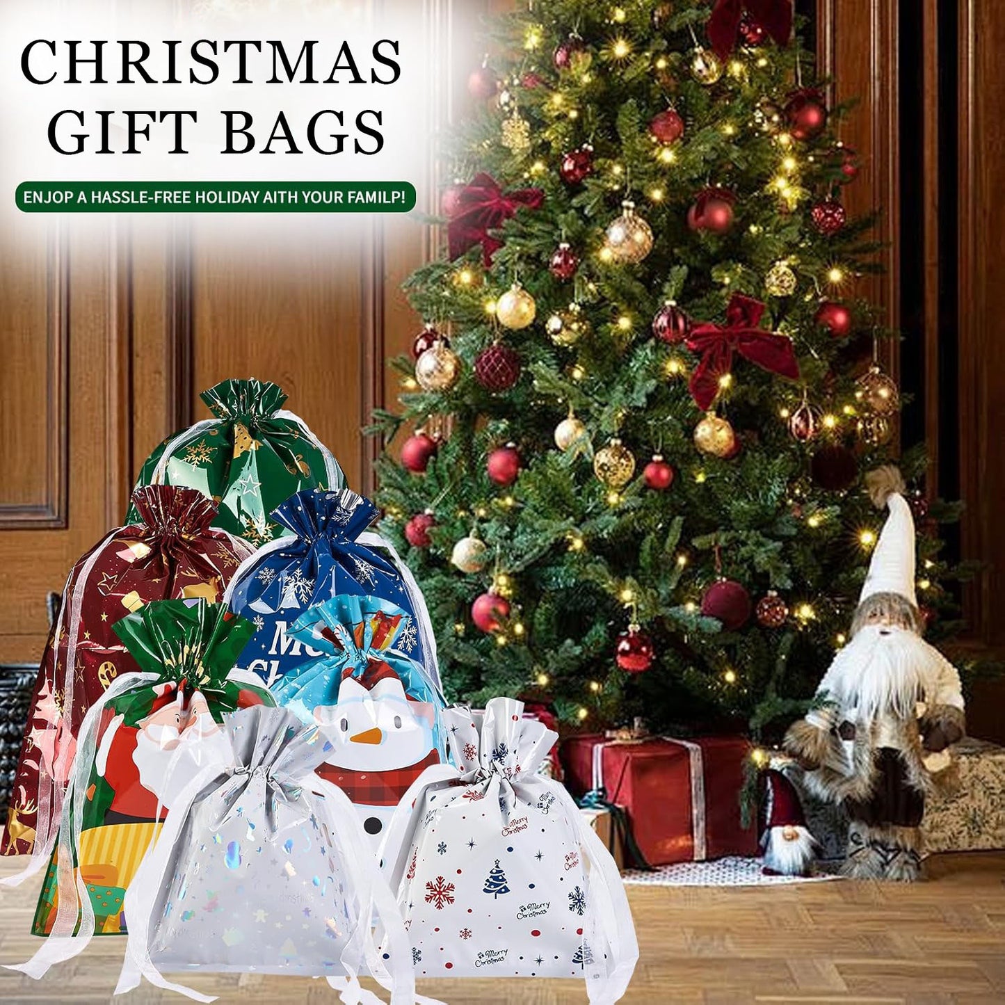 🎁Drawstring Christmas Gift Bag