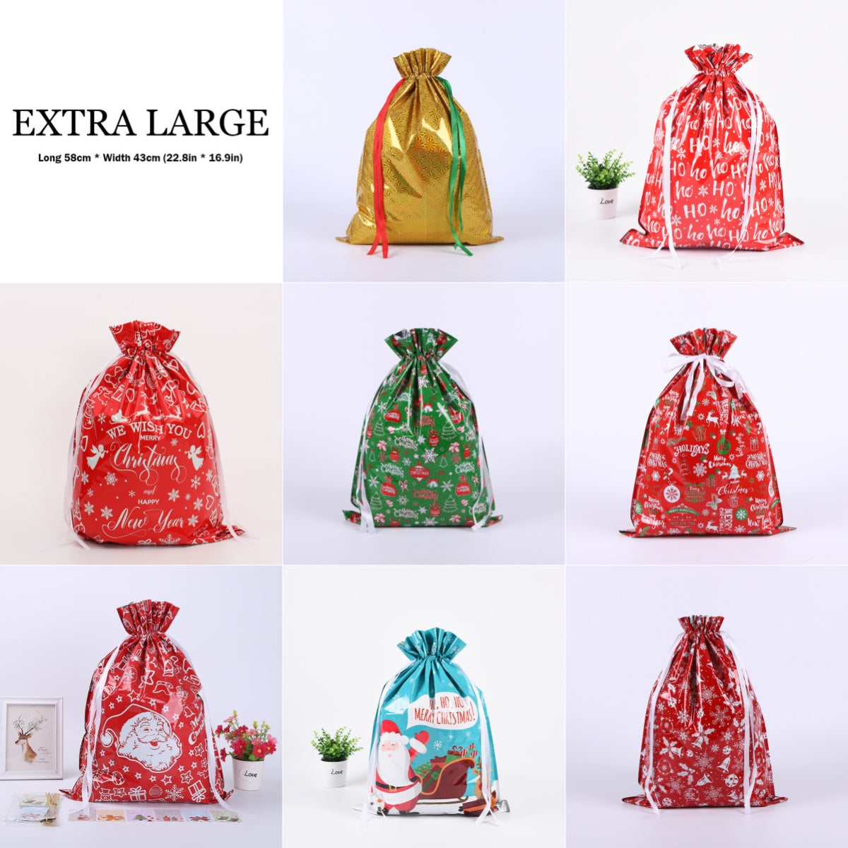 🎁Drawstring Christmas Gift Bag